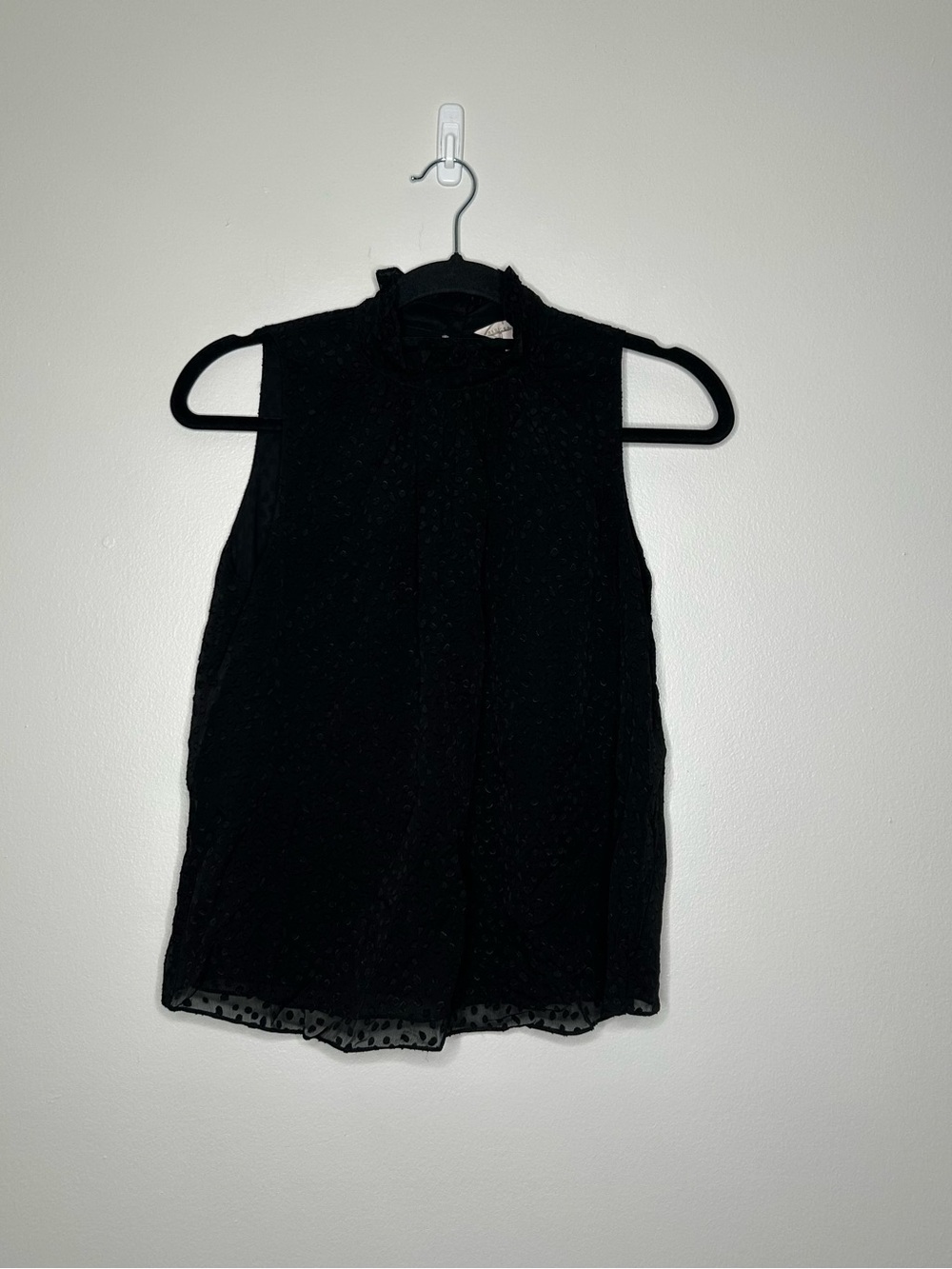 Rebecca Taylor Black Sleeveless Mock Neck Camisole